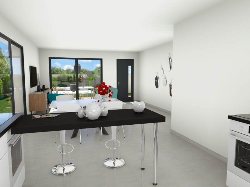 BASSAN 34290 A saisir ! Villa moderne PP à bâtir en L 90 m² + Garage