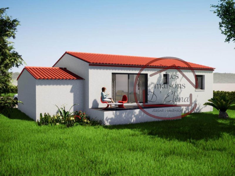 Villa plain pied contemporaine avec garage et terrasse