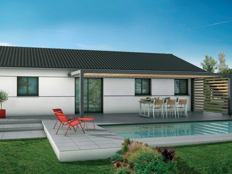 Ref:39905 - maison moderne à construire 31560 Calmont