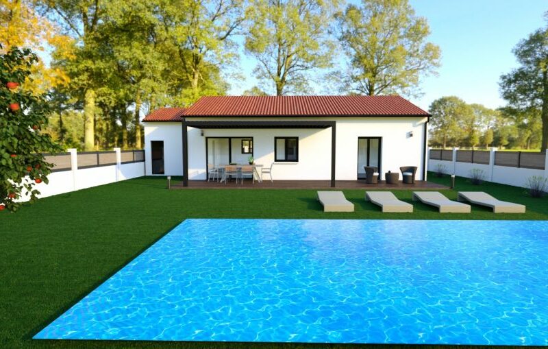Ref:42996 - Villa 85 m² avec garage PP sur Saubens