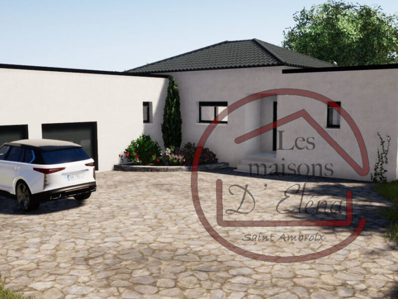Villa contemporaine avec garage et terrasse sur 1000m² de terrain