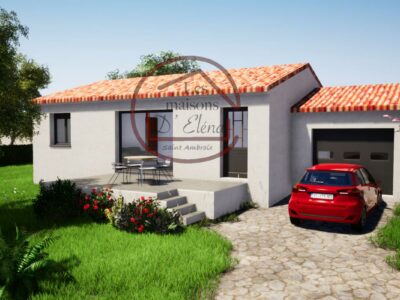 Villa F3 avec garage et terrasse sur 297m² de terrain