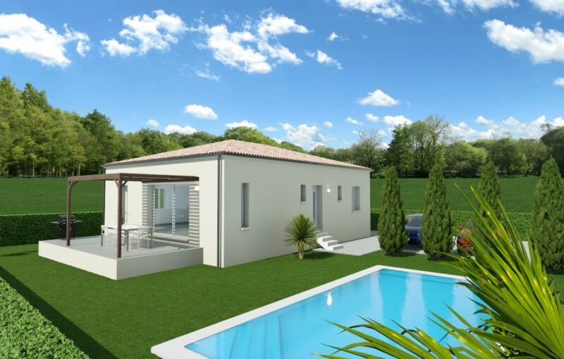 Ref:43843 - Villa à construire sur Saint Hilaire d'Ozilha...