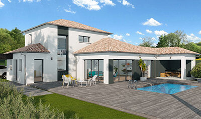 Ref:47797 - Villa contemporaine 120 m2 avec garage 4 cham...