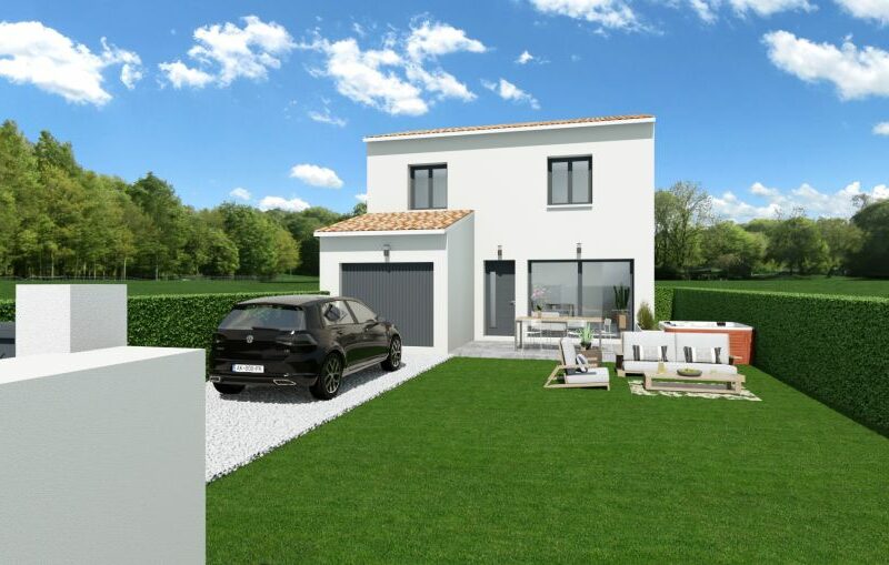 Ref:47864 - villa de 100 m2 avec garage sur terrain de 8...