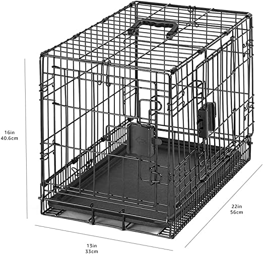 Cage pour chien pliable Double porte, 56 cm