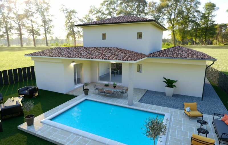 Ref:48324 - Lamasquere nouveau villa de 120 m2 sur terra...