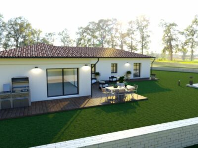 Ref:48538 - villa 100 m2 avec garage sur terrain de 741 m...