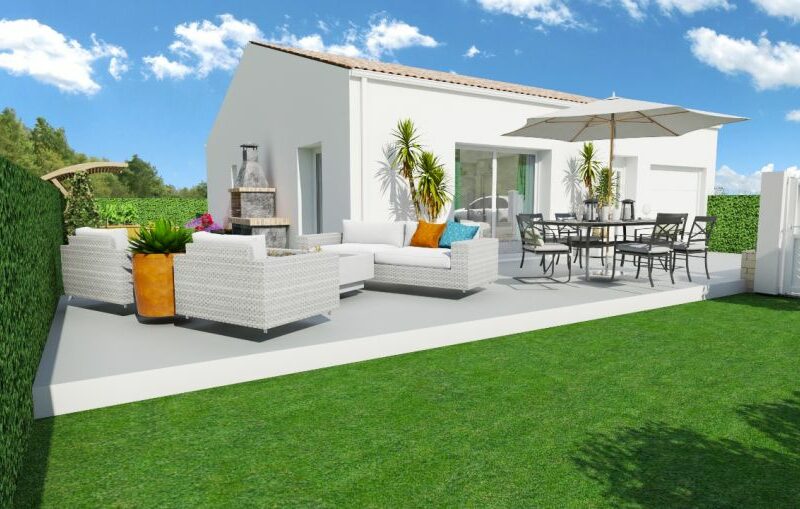Ref:48630 - Terrain + villa contemporaine avec garage et ...