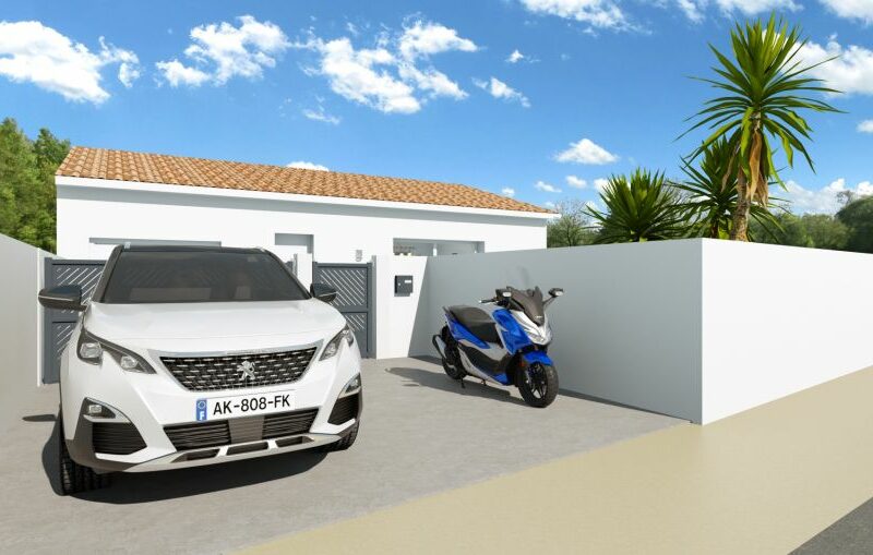 Ref:13791 - 34480 Pouzolles villa F4 garage terrain de 48...