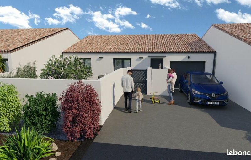 Ref:49153 - TERRAIN + VILLA avec garage et terrasse à Bou...