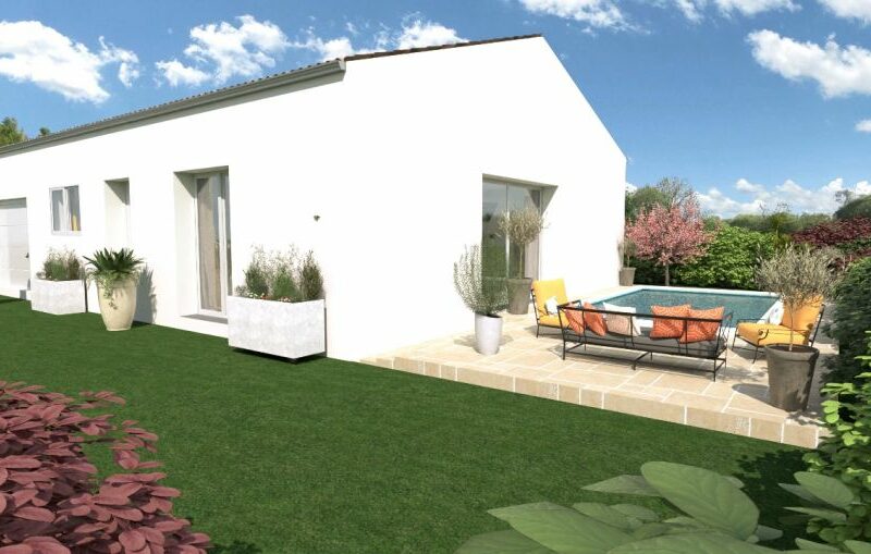 Ref:49157 - TERRAIN + VILLA avec garage et terrasse