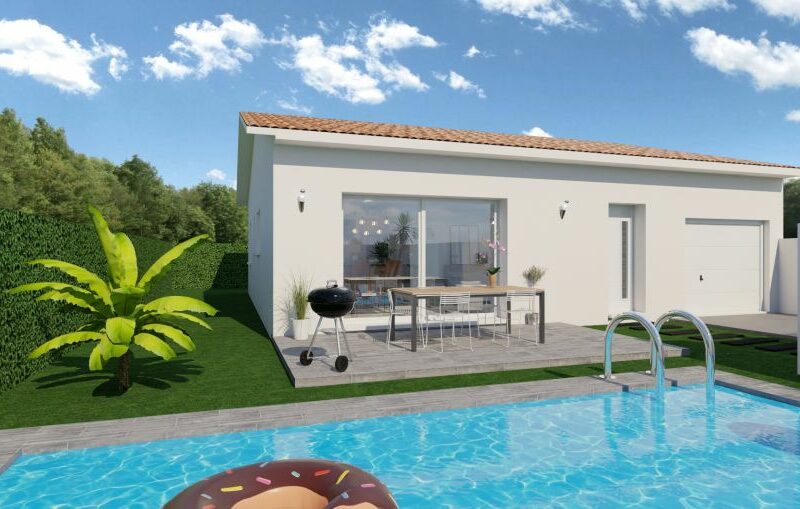 Ref:14367 - 34530 Montagnac villa F4 garage à construire