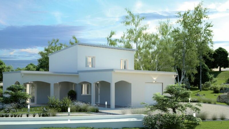 Ref:50102 - Belle villa contemporaine de 129 m² toit plat