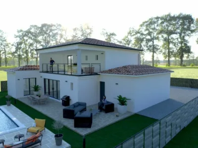 Ref:49014 - villa T5 120m2 avec garage sur terrain de 950...