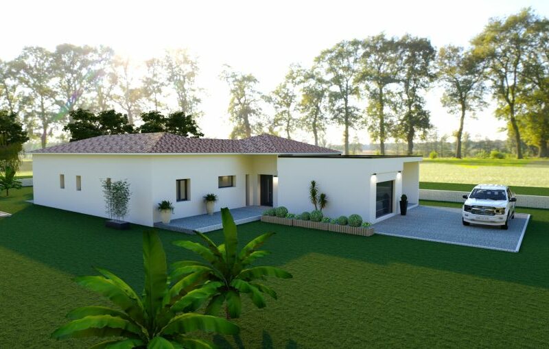 Ref:52130 - villa contemporaine 120m2 T5 plain-pied