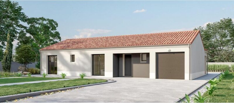 Ref:51458 - Beau plain pied de 90 m² avec garage de 15 m²...