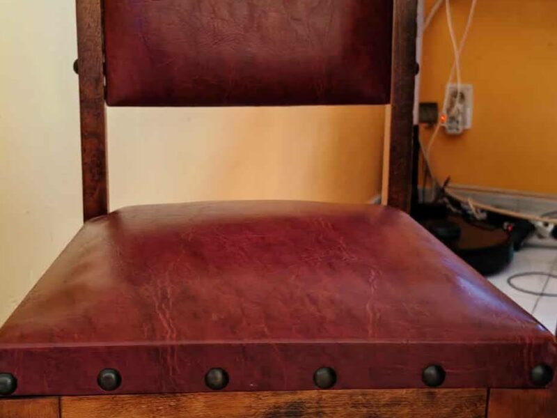 Table en merisier plateau en verre